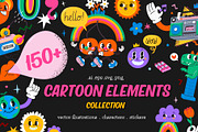 Trendy Cartoon Illustrations Set, an Illustration by Moonery's (Thumbnail 1 of 15)