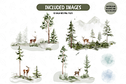Forest Deer Watercolor Scenes, an Illustration by TatiMockup (Thumbnail 3 of 4)