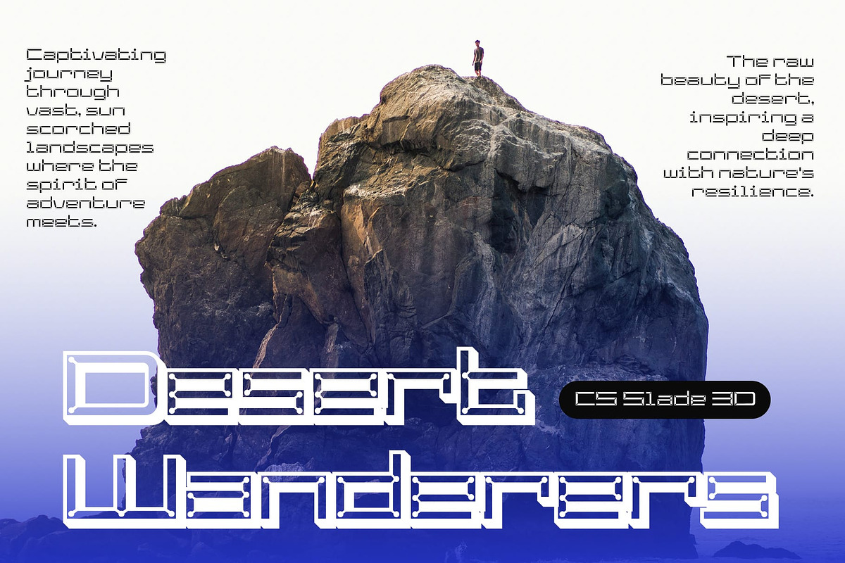 CS Slade 3D, a Sans Serif Font by Craft Supply Co. (Photo 4 of 8)