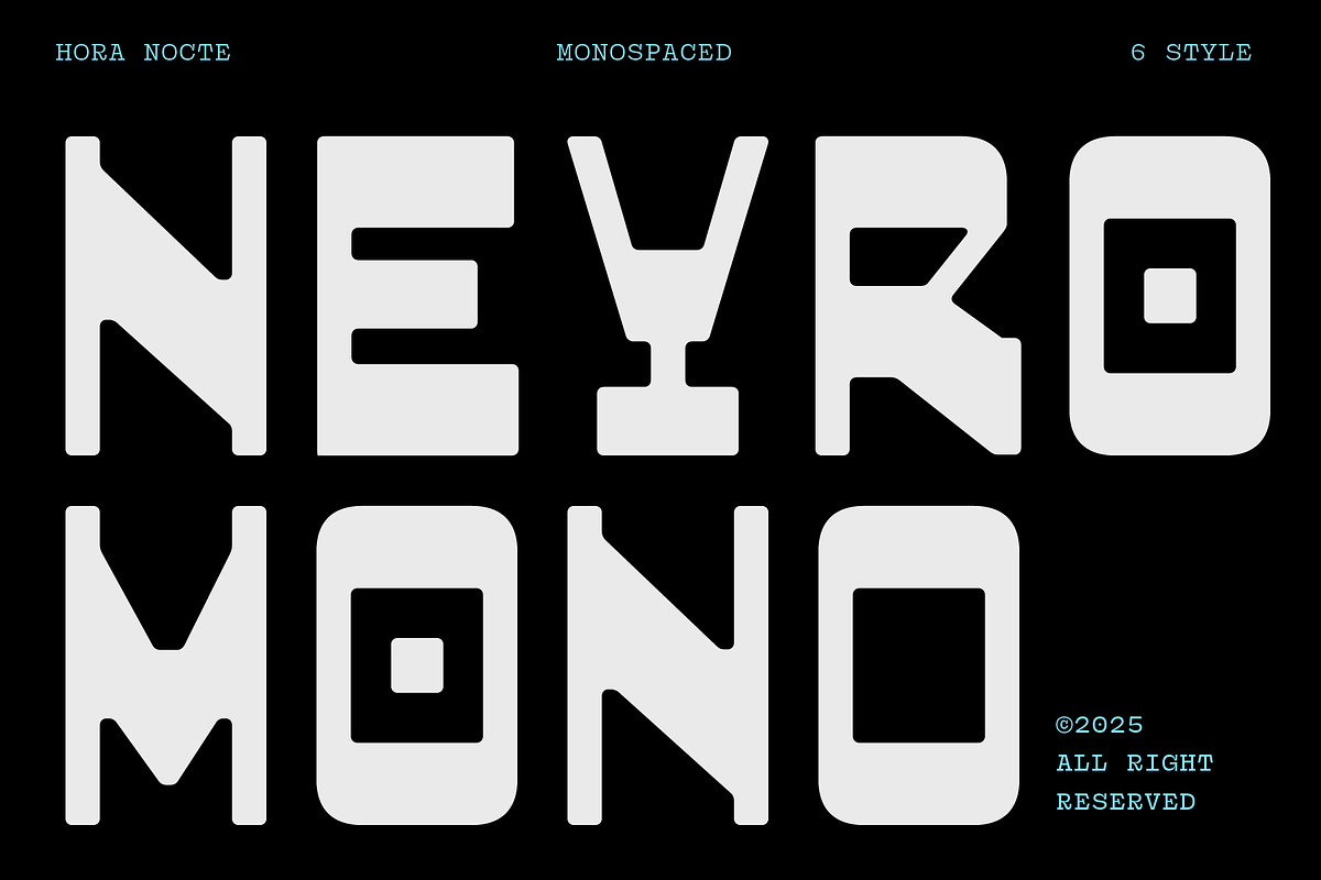 HN Neyro Mono, a Sans Serif Font by Hora Nocte (Photo 1 of 15)