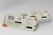 Spring Festival Ticket Design, a Stationery Template by MightyDesign (Thumbnail 2 of 7)