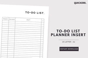 Minimal To-Do, Priority Checklist