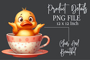 Watercolor Quirky Duck Clipart, an Animal Illustration by Rose Art (Thumbnail 5 of 5)
