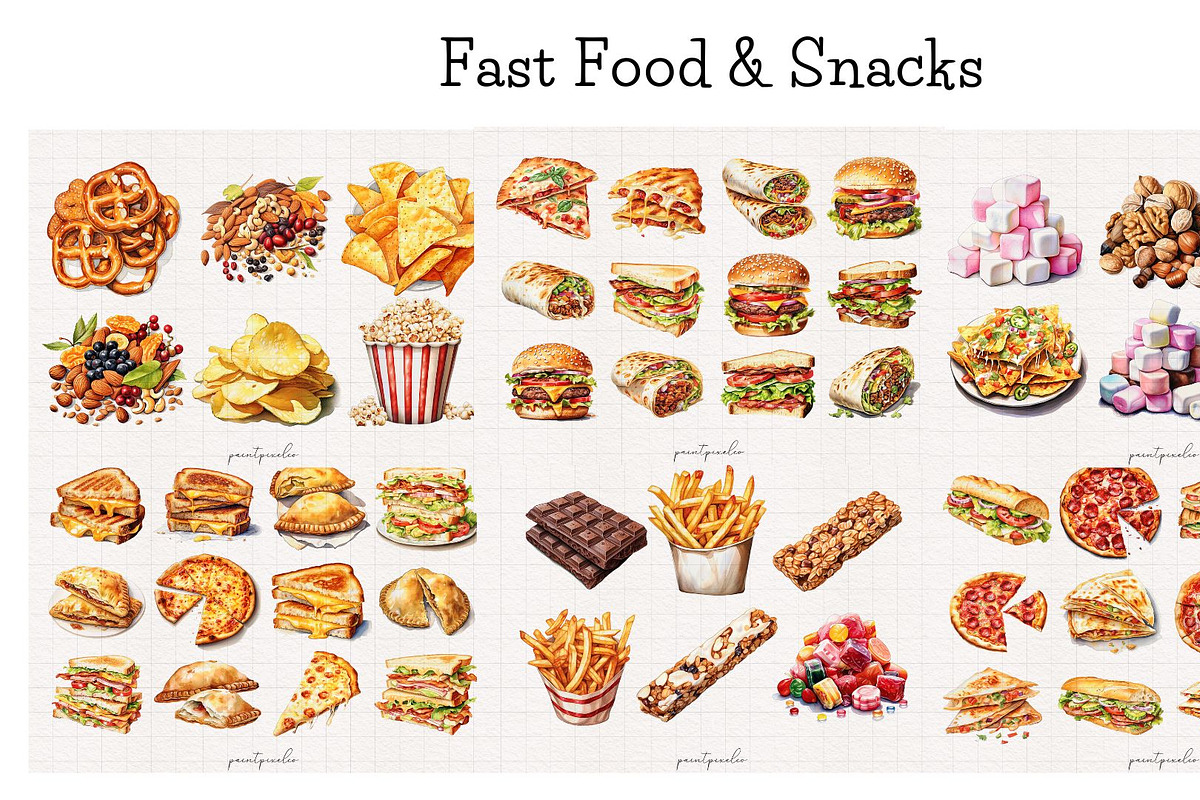 Food Clipart Mega Bundle, a Food Illustration by PaintPixelCo (Photo 18 of 19)
