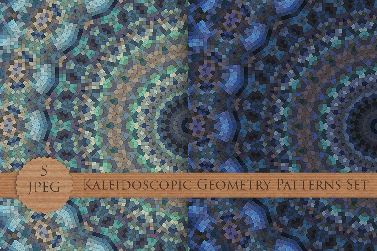 Kaleidoscopic Geometry Patterns Set, a Pattern Graphic by Futurel (Photo 2 of 4)