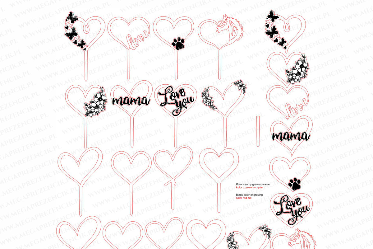 Valentines Day Heart Cake Topper svg, a Pattern Graphic by MegaPrezencik (Photo 7 of 7)