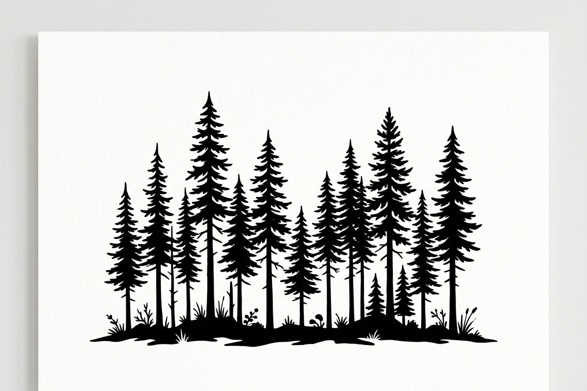 Majestic Pine Trees SVG, a Finance Illustration by Amazin_art (Photo 17 of 41)