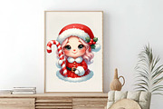 Cute Christmas Mrs Santa Claus PNG, an Illustration by Pixels.Craft (Thumbnail 7 of 7)