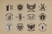 Beer Emblems in Vintage Style Part 1, a Branding & Logo Template by AkimD (Thumbnail 3 of 6)