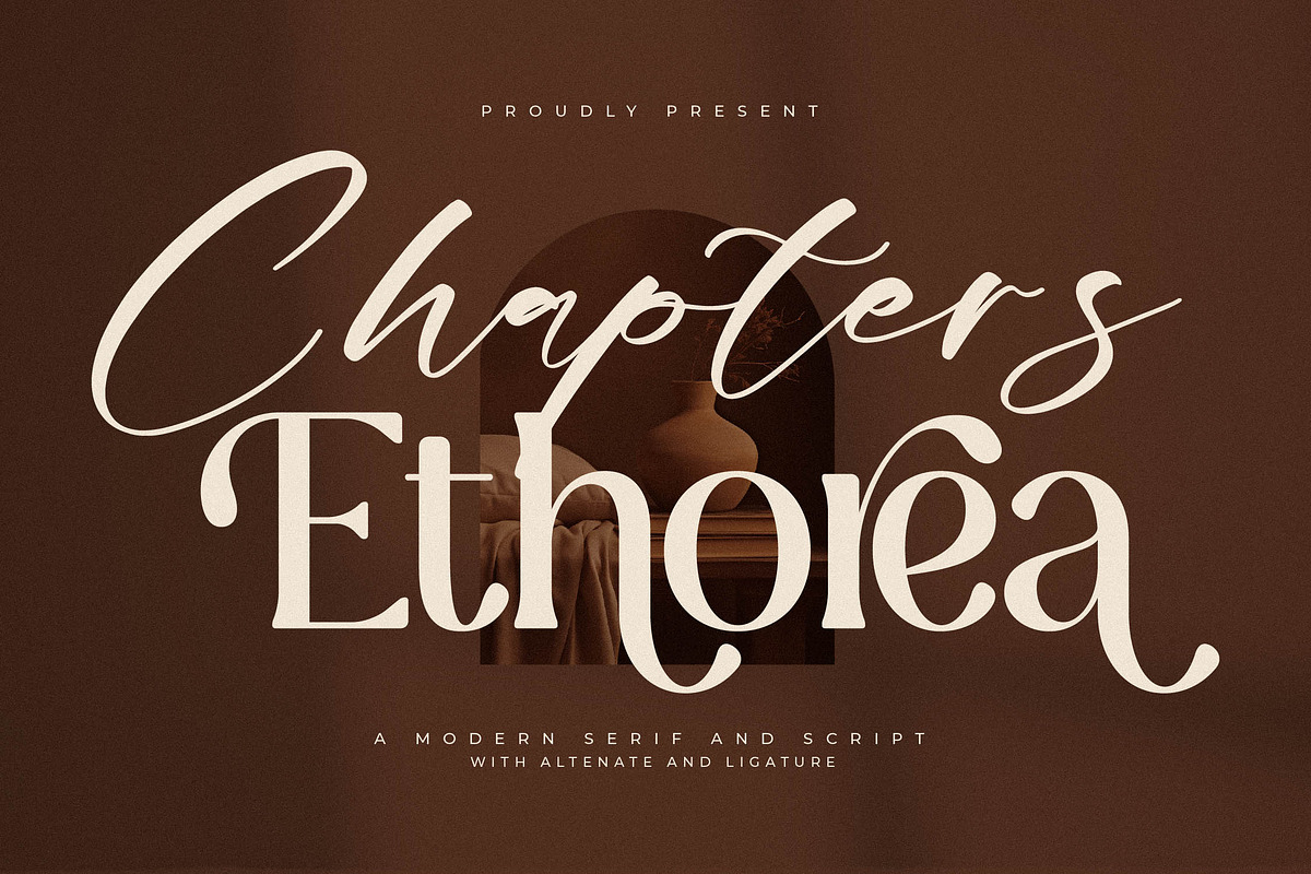 Chapters Ethorea A Modern Font Duo, a Serif Font by Storytype Studio (Photo 1 of 15)