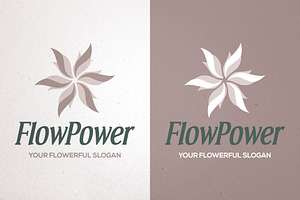 Flow Power Brand Mark | Canva & AI, a Branding & Logo Template by Elibee