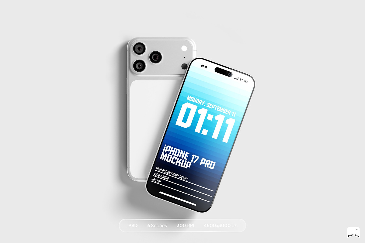 iPhone 17 Pro Mockup 6 Scenes, an iPhone Mockup by Claymoon Lab (Photo 7 of 13)