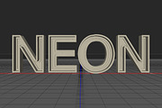 3D FONT | NEON | 3D PSD, a Symbol Font by Sergey Serebrennikov (Thumbnail 2 of 6)