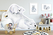 Polar bears-watercolor illustrations, an Animal Illustration by KatBranchArt (Thumbnail 5 of 5)