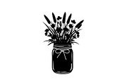 Wildflower Mason Jar SVG Bundle, an Illustration by Designs_River (Thumbnail 5 of 31)