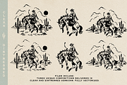 Western Cowboy Bucking Horse Graphic, an Illustration by Antiquaria (Thumbnail 2 of 4)
