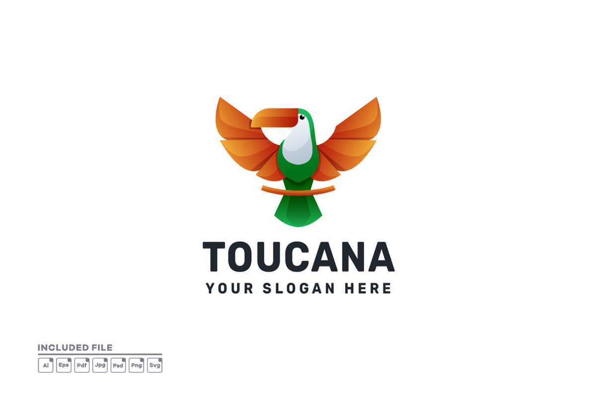 Toucan Gradient Colorful Vector Logo, a Branding & Logo Template by yuanesei