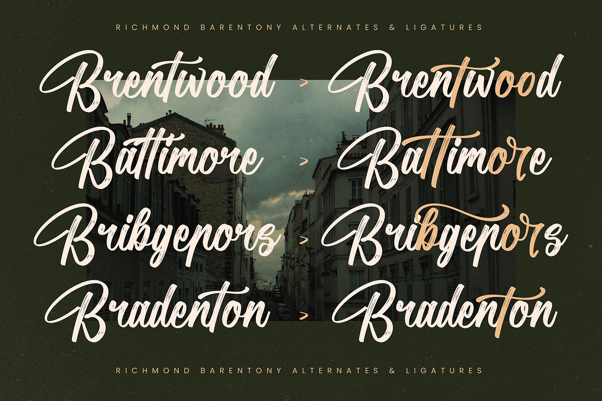 Richmond Barentony Modern Handbrush, a Script Font by Letterena Studios Script (Photo 2 of 15)
