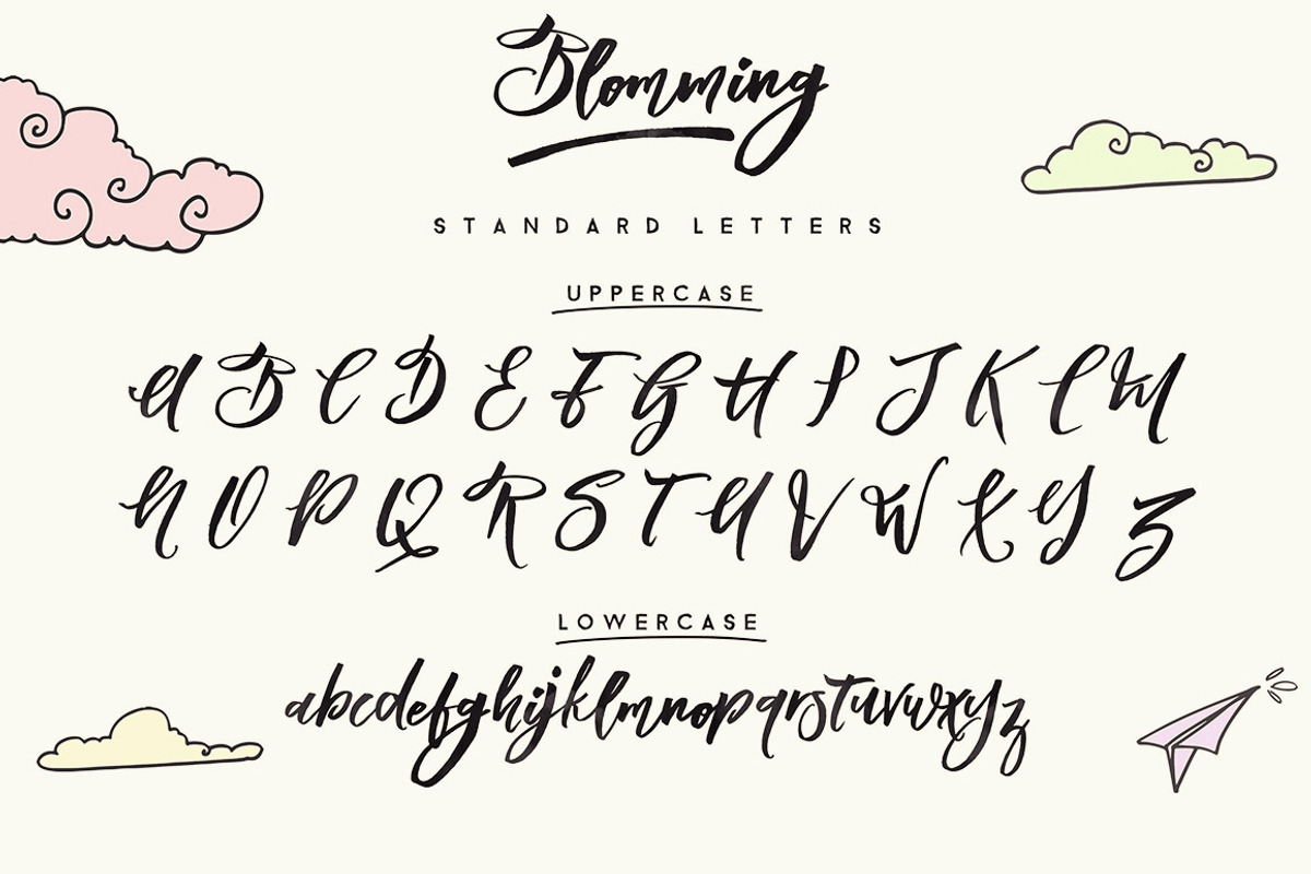 Blomming - Brush Font preview 2