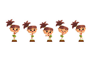Dancing Hawaiian Girl Character in, a Person Illustration by TopVectors