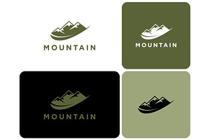Mountain Range Silhouette Logo, a Branding & Logo Template by ika trisiana