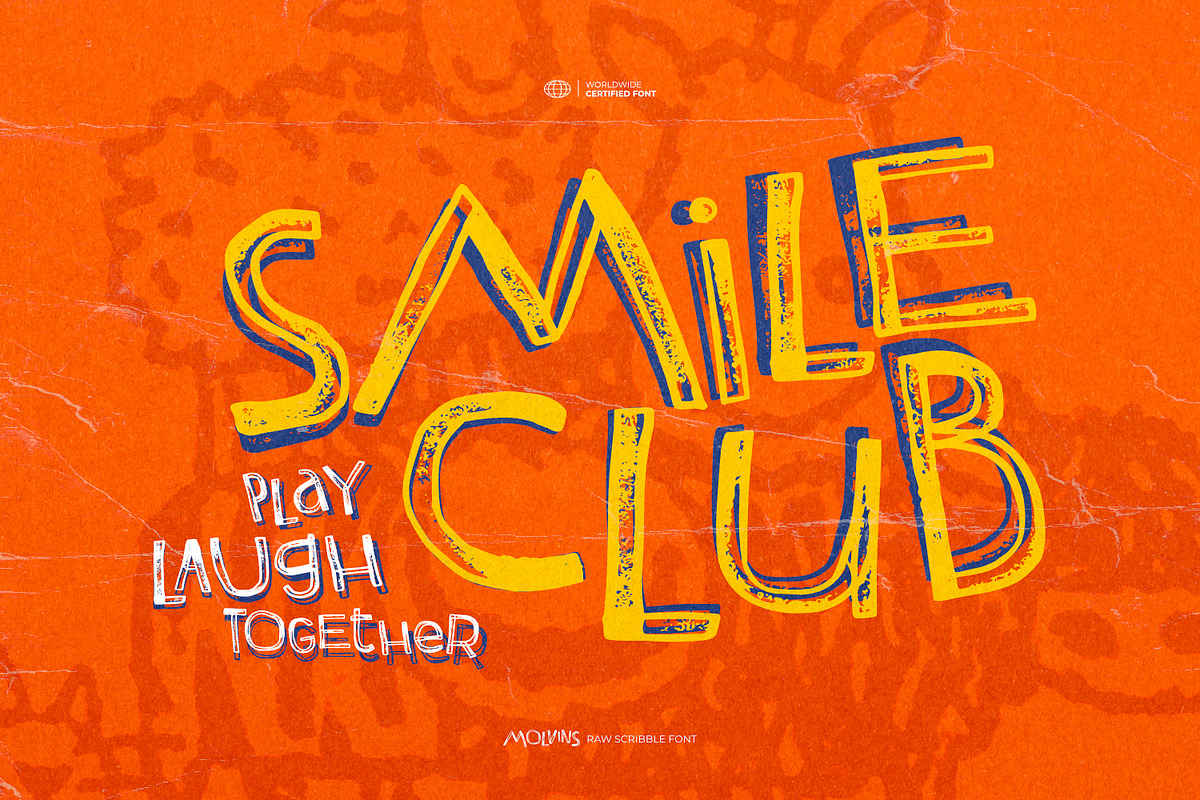 Molvins - Kids Scribble Font, a Symbol Font by ikiiko (Photo 4 of 7)