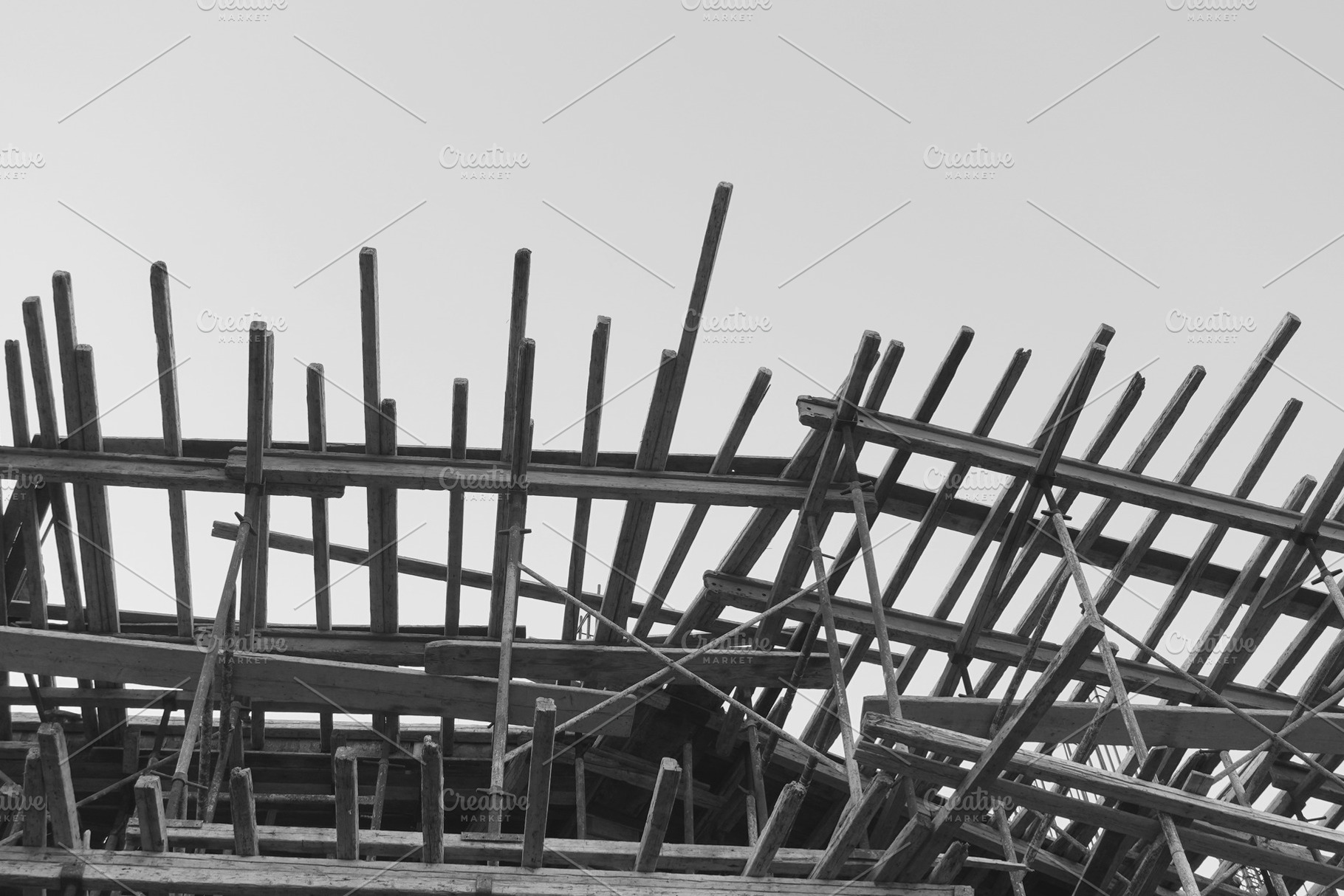 beams on under construction building, an Industrial Photo by sirylok