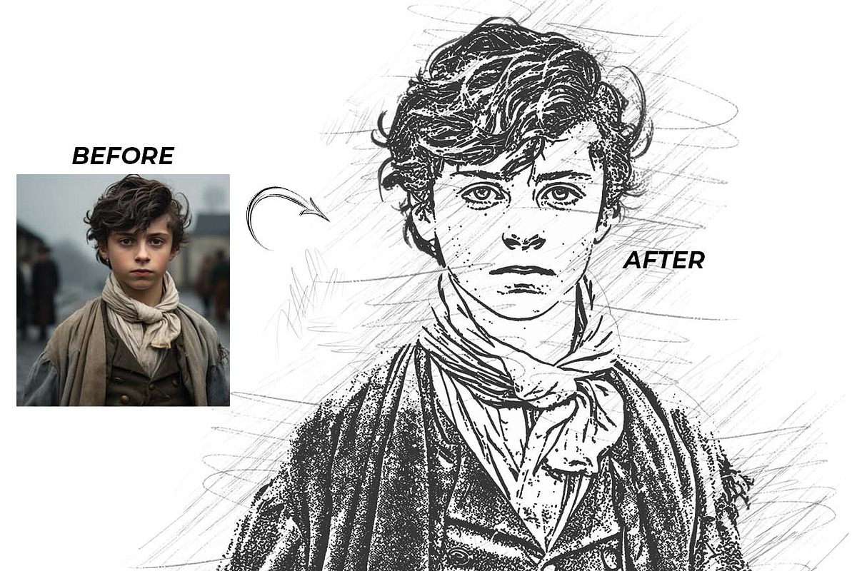 Hyper Realistic Lifelike Pencil, an Action Add-On by Studio Retouch (Photo 6 of 10)