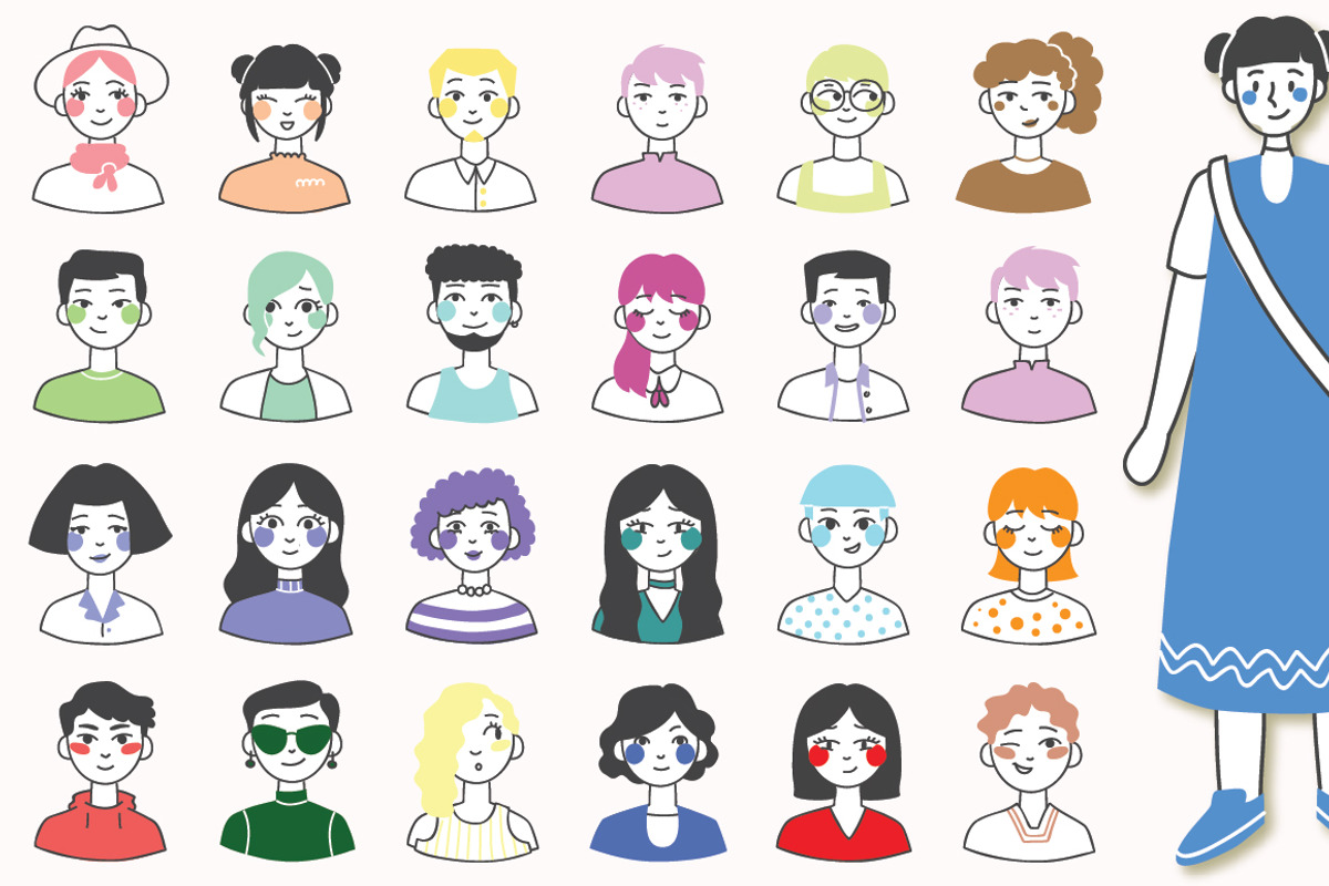 Doodle AVATARS, an Object Illustration by Virinaflora (Photo 2 of 3)