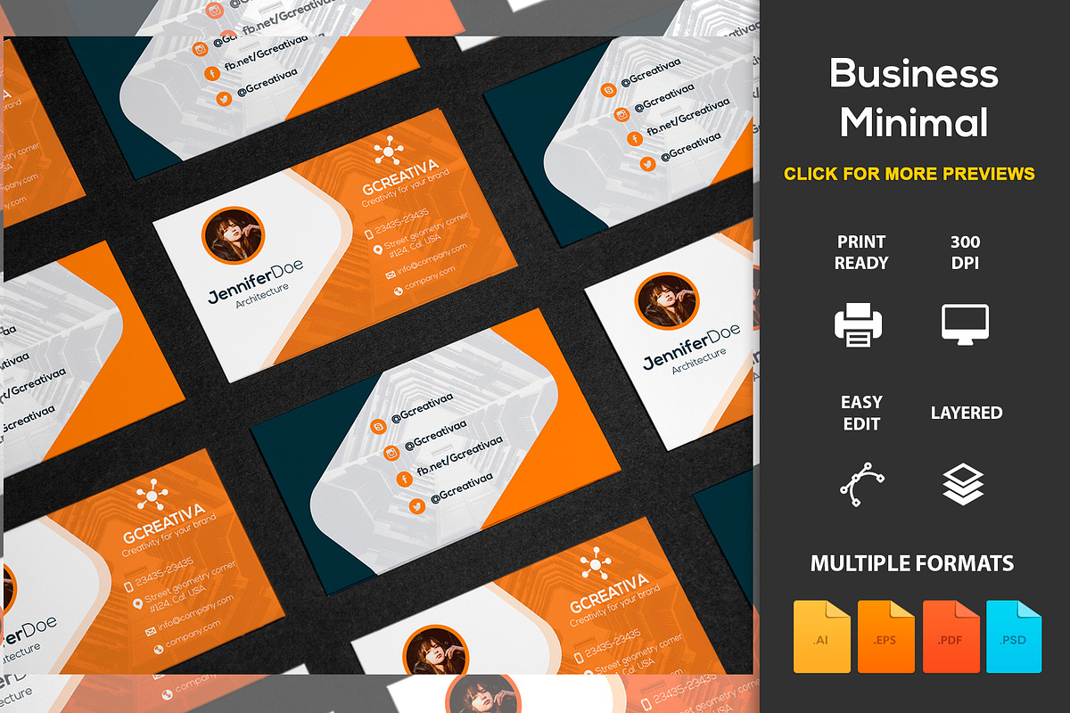 Business Card Minimal, a Business Card Template by DesignsStore (Photo 1 of 4)