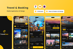 TravelEase - Travel & Booking Mobile, an App Template by trabaskriya