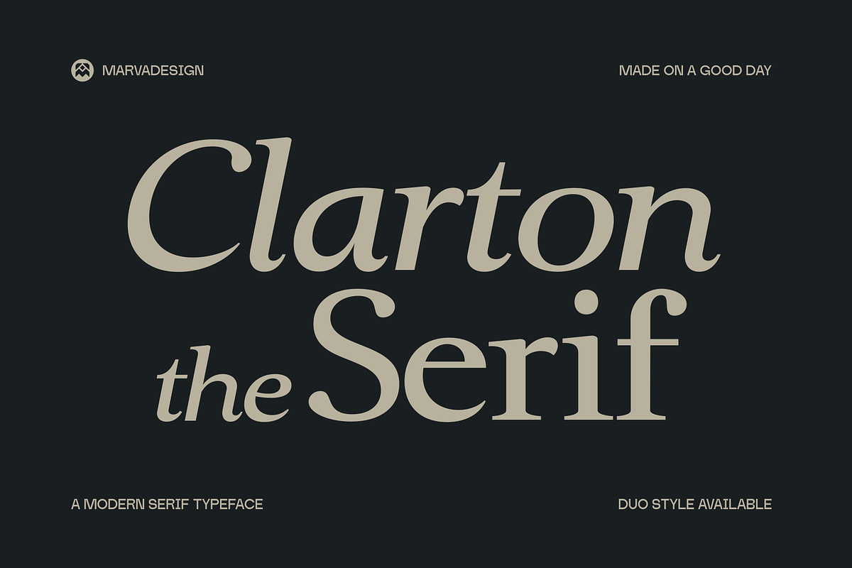 Clarton - Elegant Serif Font, a Serif Font by Marvadesign (Photo 1 of 9)