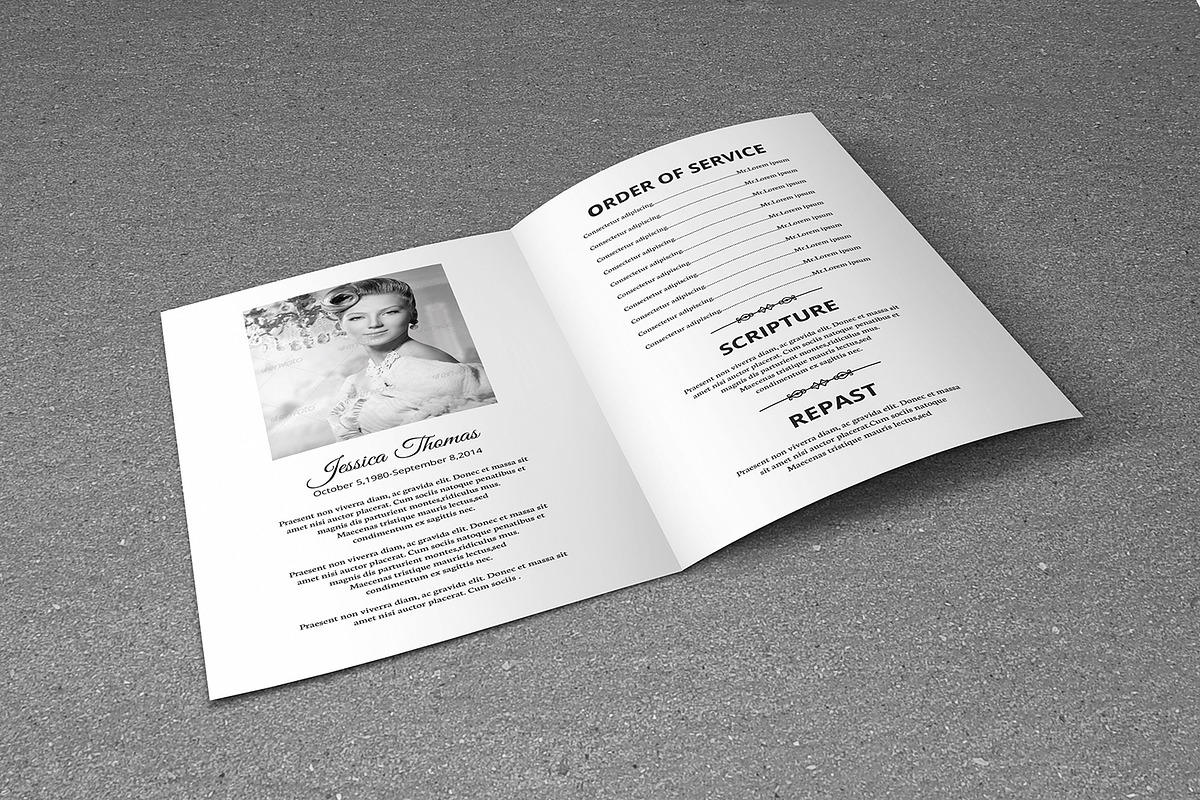 Funeral Program Template-V265, a Brochure Template by Template Shop (Photo 3 of 4)