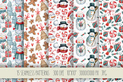 Cute snowmen collection, a Decorative Illustration by Aquarellka (Thumbnail 6 of 9)