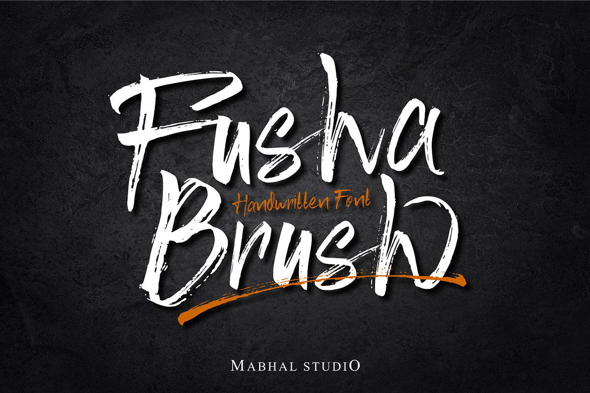 Fusha Brush, a Script Font by Mabhal Studio (Photo 1 of 11)