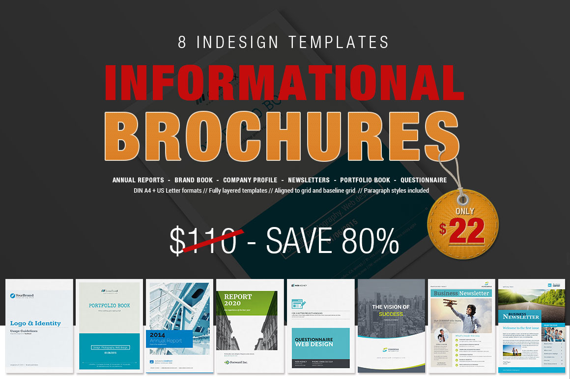 8 Informational Brochures Bundle, a Brochure Template by Imagination Area