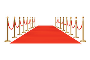 Red carpet golden barriers, an Illustration by the8monkey