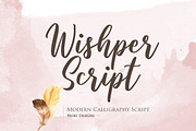 Wishper Script – Modern Calligraphy, a Script Font by NURF Designs (Thumbnail 1 of 11)