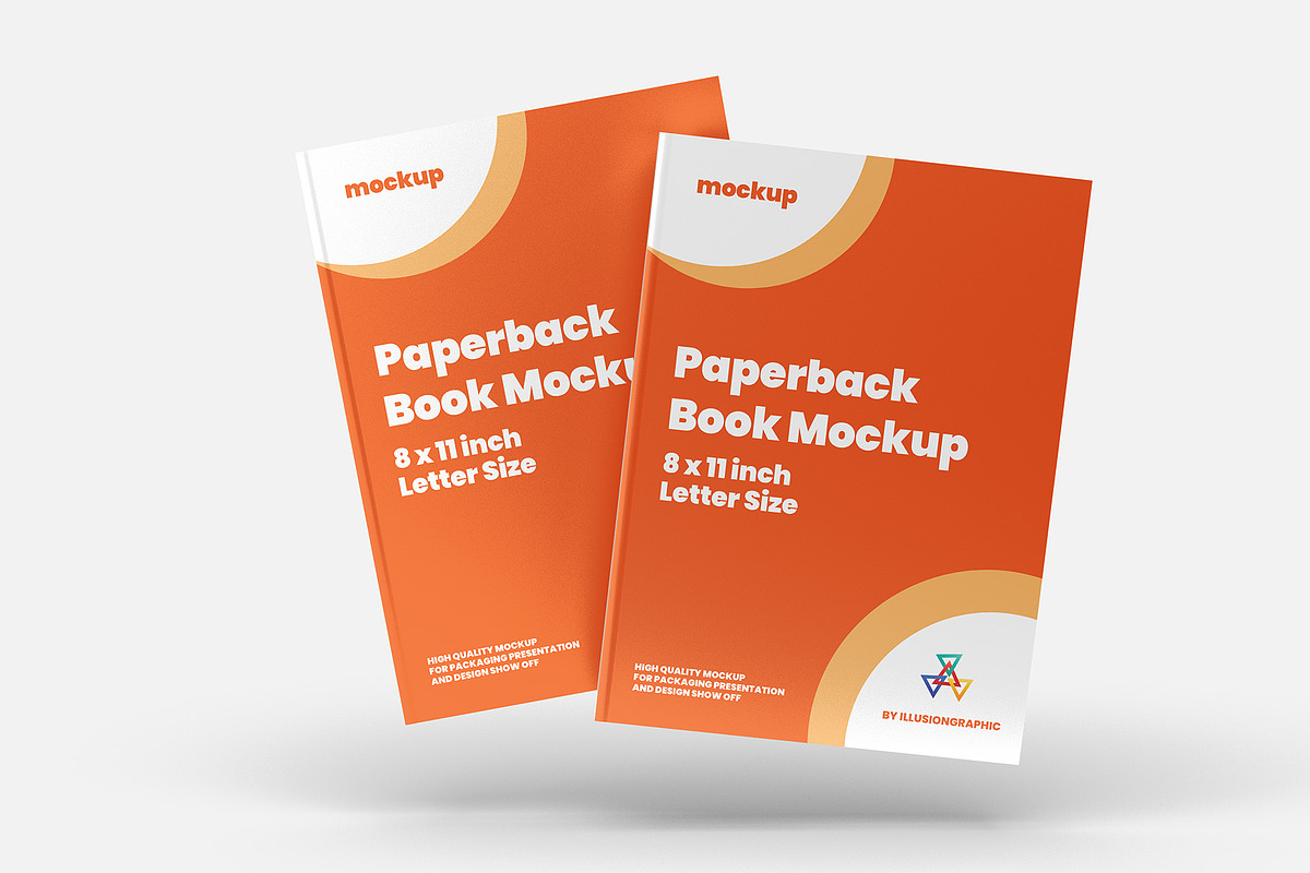 Paperback Book Mockup 8x11 inch, a Books & Magazine Mockup by Illusiongraphic (Photo 10 of 26)