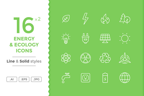 Energy and Ecology Icons preview 3