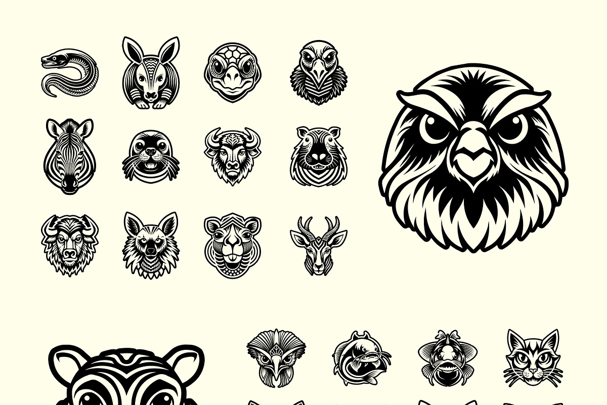 Animals and Birds Glyph Icon Set, a Solid Icon by Creative Stall (Photo 7 of 8)