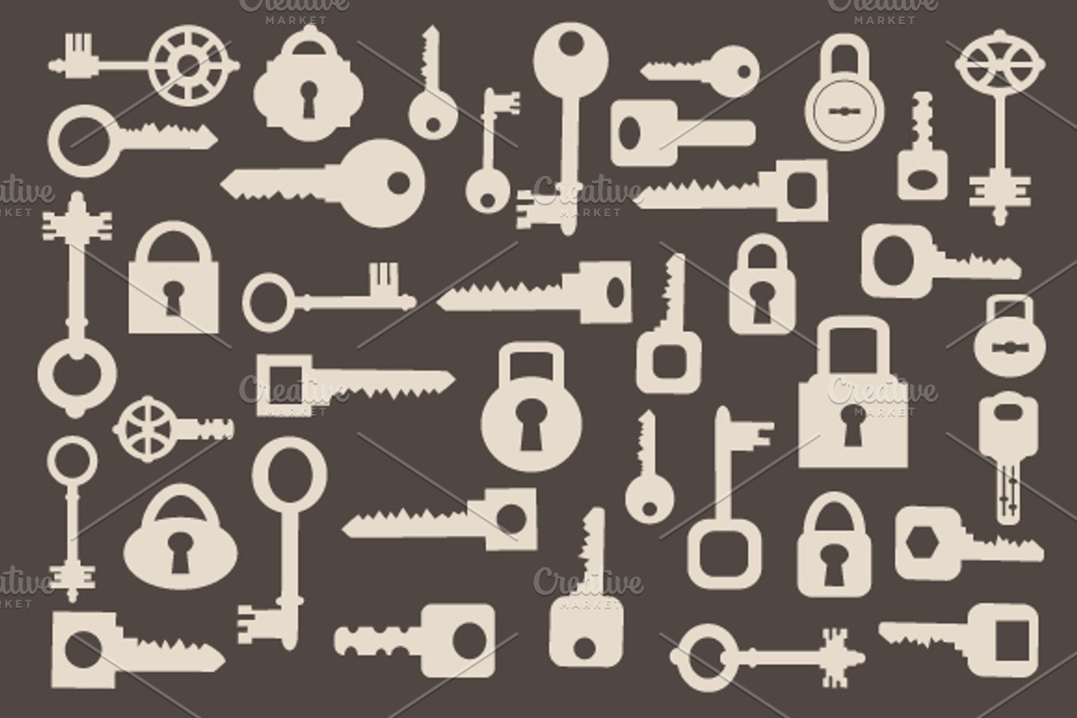 Set of vector keys preview 3