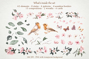Apple Blossom Watercolor Clipart Set, a Seasonal Illustration by Where summer is (Thumbnail 2 of 14)