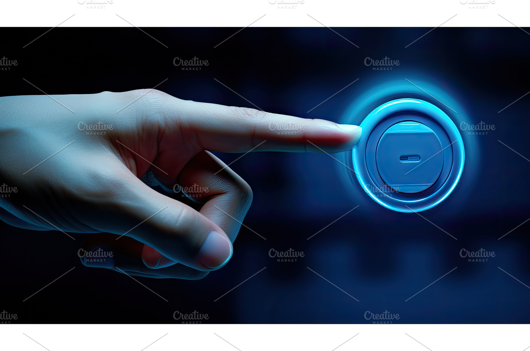 hand blue electric power button ai, a Background Photo by pikepicture ...