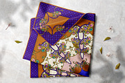 Persian Blossom Medallion Scarf, an Object Graphic by ilustrinna (Thumbnail 6 of 6)