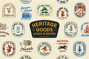 Heritage Goods Logo Collection, a Branding & Logo Template by Skilline Supply Co.