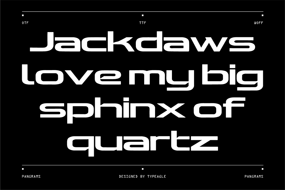 Ortaen - Futuristic Display Font, a Sans Serif Font by Typeagle (Photo 8 of 10)