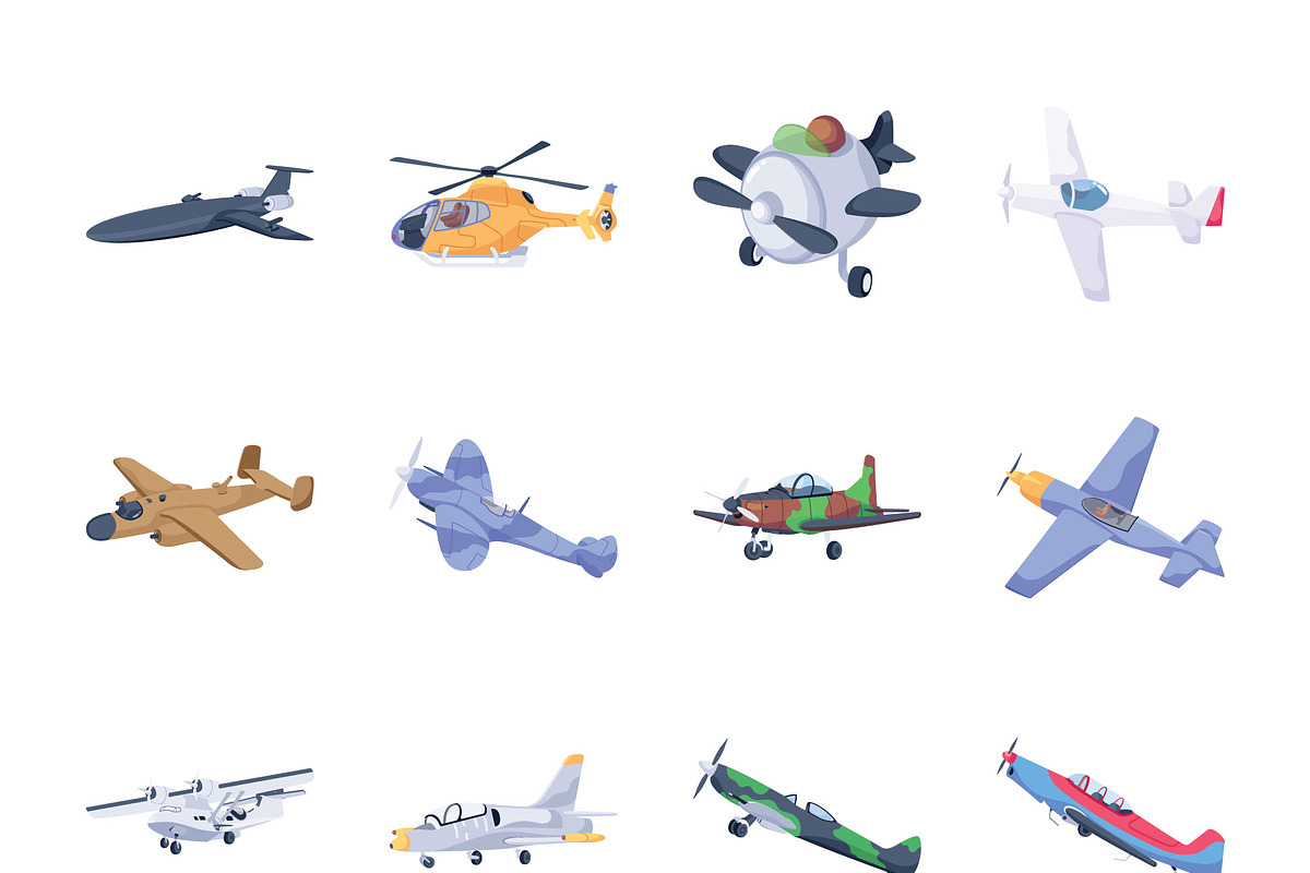 Fly Jets 3D Icons Pack | Airplane, a Cars & Vehicle 3D Model by Vector Portal (Photo 4 of 6)