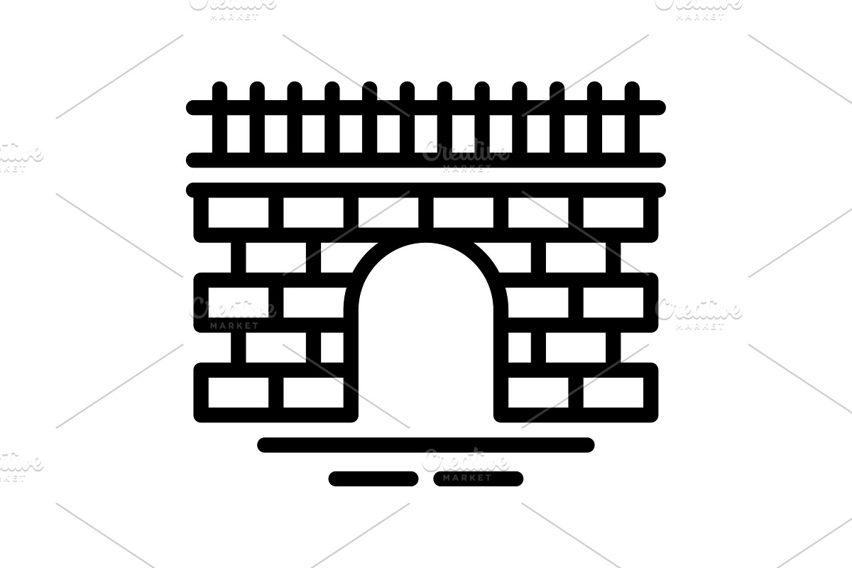 Canal fosse black icon, an Outline Icon by Creative priyanka