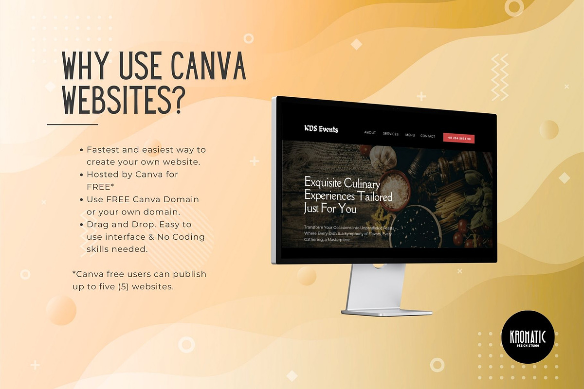 Catering Services Website Template, a Landing Page Template by Kromatic Design Studio (Photo 5 of 10)